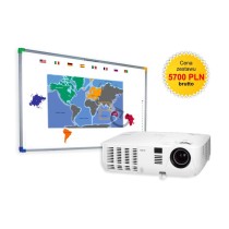 Zestaw interaktywny - Tablica DualBoard 1279 + projektor NEC V230X + uchwyt sufitowy