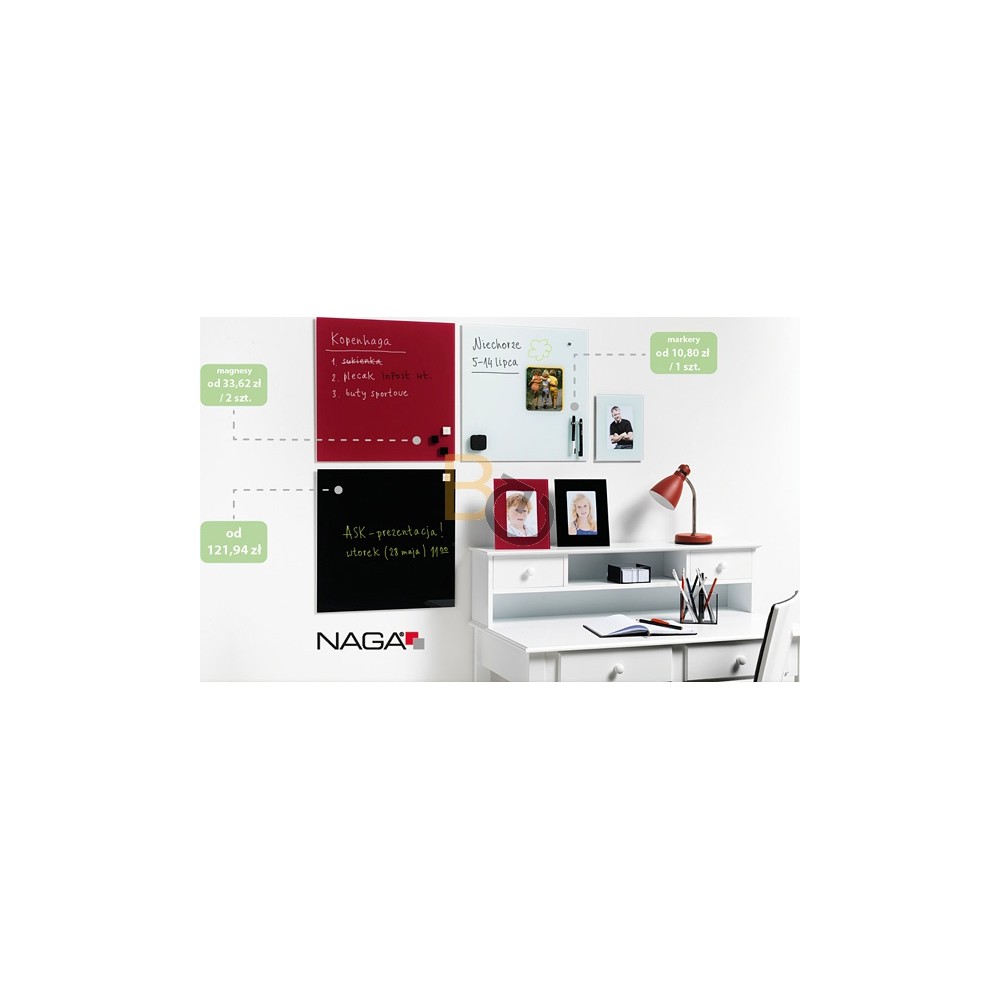 Tablica szklana Naga 45x45 cm