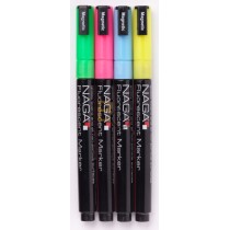 Markery kredowe fluorescencyjne Naga 4 sztuki 10mm