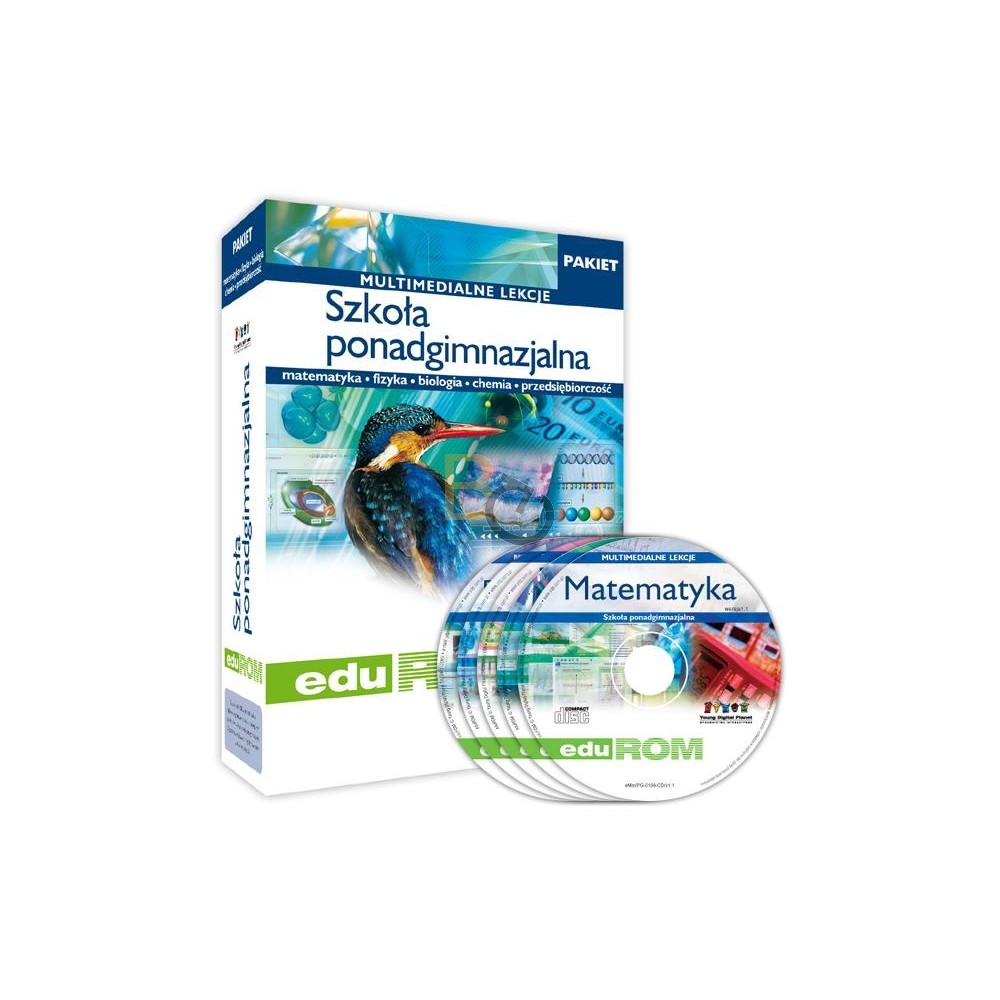 Oprogramowanie EduROM Szkoła ponadgimnazjalna pakiet 5 przedmiotów dla klasy 1 2 3