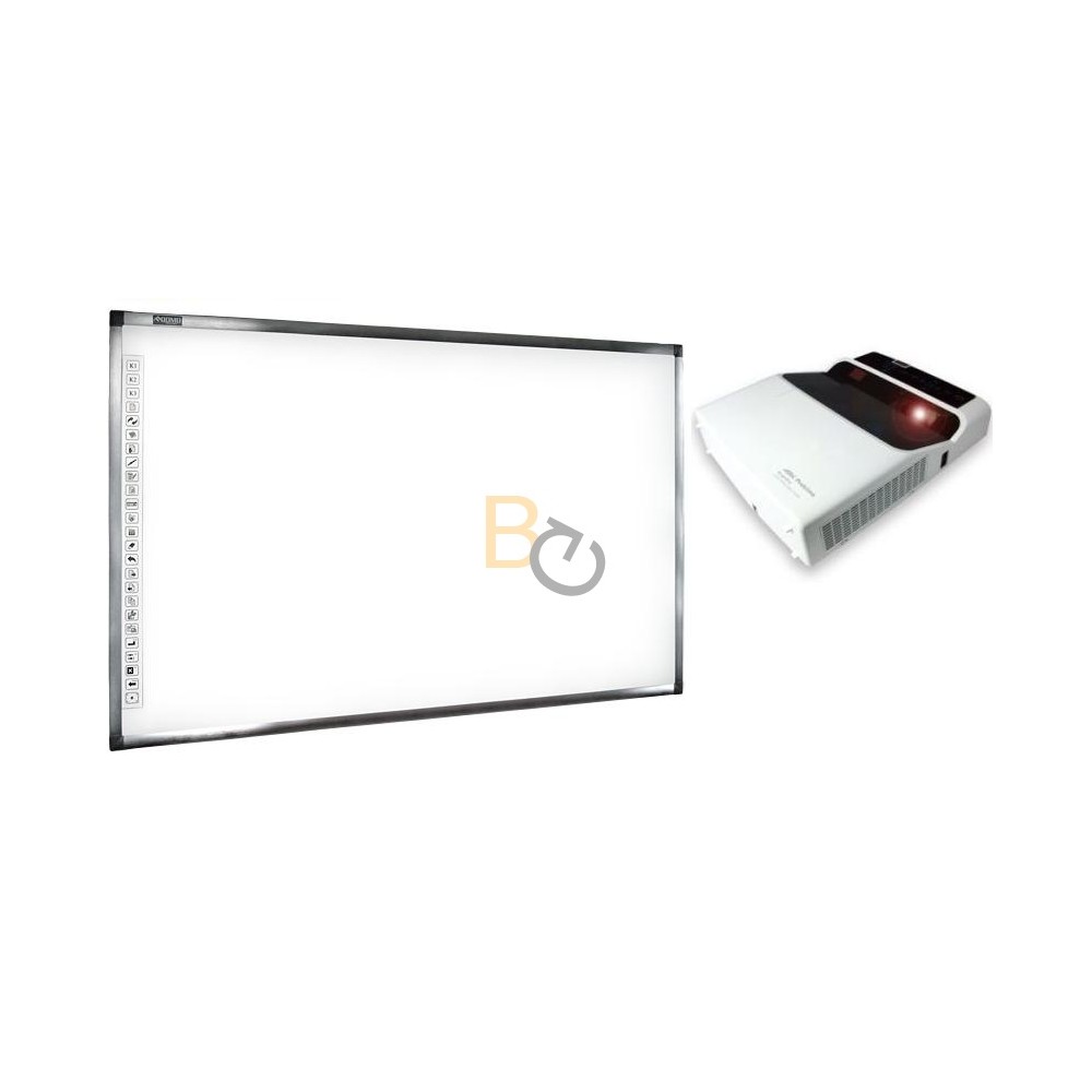 Zestaw interaktywny - tablica Qomo QWB100WSEM-DP 102' + projektor ASK Proxima US1275W + uchwyt dedykowany