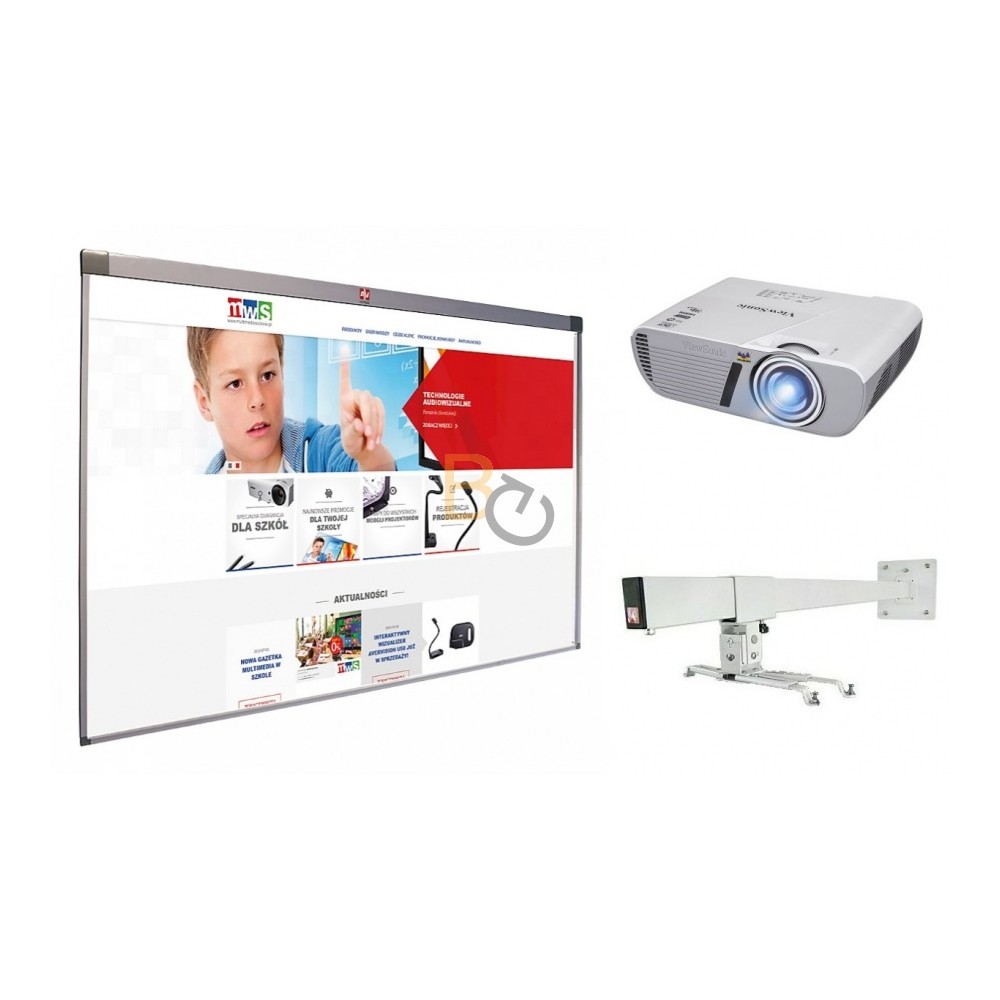 Zestaw interaktywny - tablica Avtek TT-BOARD 3000 + projektor ViewSonic PJD5353LS + uchwyt WallMount 1200
