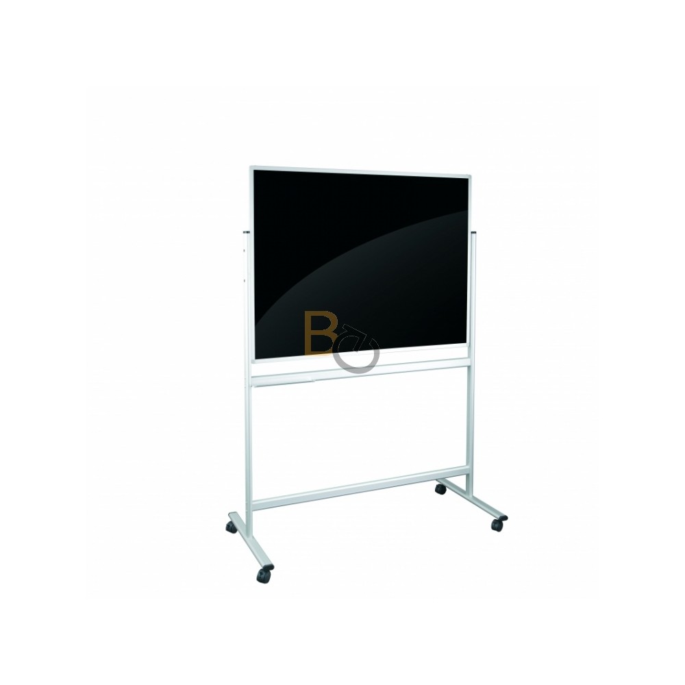 Tablica dwustronna szklana mobilna 2x3 120x90 cm magnetyczna