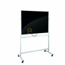 Tablica dwustronna szklana mobilna 2x3 120x90 cm niemagnetyczna