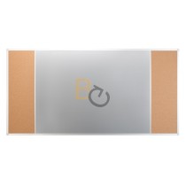 Tablica Combi 3-częściowa 2x3 120x90cm magnetyczna, lakierowana (popielata)/korkowa