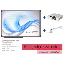 Zestaw interaktywny - Esprit MT PRO + Epson EB-530 + uchwyt Avtek WallMount NEXT 1200 + kabel HDMI 7,5m
