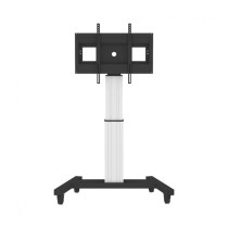 Wózek wideokonferencyjny do ekranu z elektryczną regulacją wysokości PLASMA-M2500SILVER | 42" - 100"