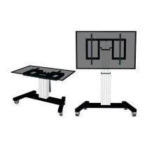 Wózek wideokonferencyjny do ekranu z elektryczną regulacją wysokości PLASMA-M2500TSILVER | 42" - 100"