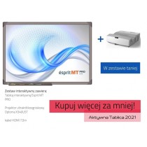 Zestaw interaktywny - Esprit MT PRO + Optoma X340UST + kabel HDMI 7,5m