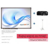 Zestaw interaktywny - Esprit MT PRO + Optoma DX318e + uchwyt Pro 1 PLUS + kabel HDMI 7,5m