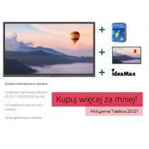 Zestaw interaktywny: monitor Newline ATLAS TT-6520ER (65 cali, 4K) x2 + MozaBook Classroom na 6 miesięcy x2 + IdeaMax x2