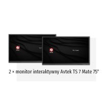 Zestaw interaktywny 17500 PLN 9 / Aktywna tablica 2023 2x monitor Avtek TS 7 Mate 75 (75 cali 4K)