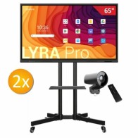 Zestaw interaktywny 14000 PLN / Aktywna tablica 2024 2 x monitor 65 LYRA PRO + 2 x kamera ModCam+ + 2 x podstawa mobilna