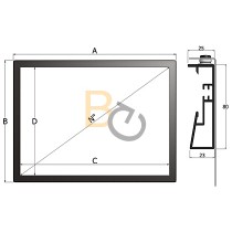 Ekran ramowy Adeo Frame 235x132 cm