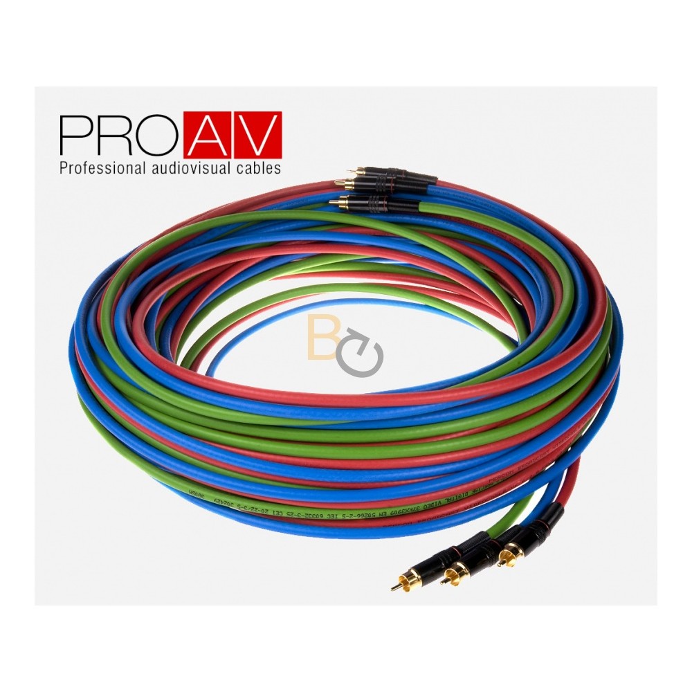 Kabel ProAV Professional Component 3xRCA - 3xRCA  7m