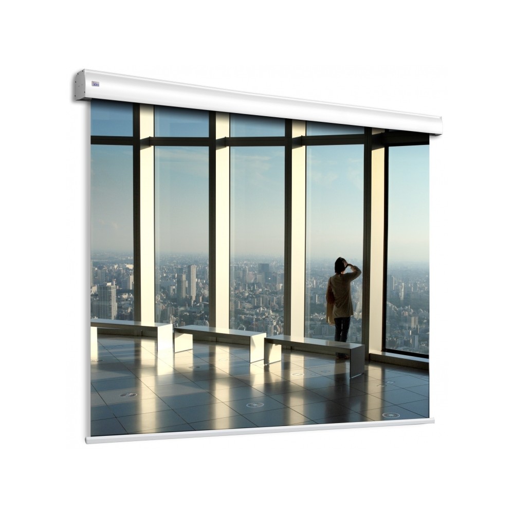 Ekran elektryczny Adeo wielkoformatowy Alumid NOB 450x253 cm format 16:9