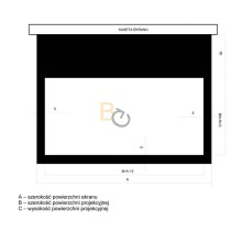 Ramka + czarna górna część ekranu wys. 50cm do szer. ekranu 240cm (≤ 240cm)