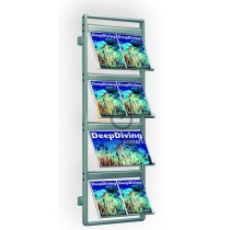 Stojak na ulotki i broszury 2x3 ścienny 8xA4