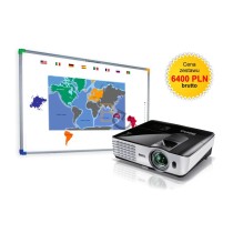 Zestaw interaktywny - tablica interaktywna Interwrite DualBoard 1279 + Benq MX613ST + uchwyt sufitowy