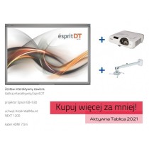 Zestaw interaktywny - tablica interaktywna Esprit DT + projektor Epson EB-530 + uchwyt Avtek WallMount NEXT 1200 + kabel HDMI 7,