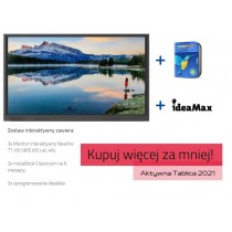 Zestaw interaktywny: monitor Newline TT-6519RS (65 cali, 4K) x3 + mozaBook Classroom na 6 miesięcy x3 + oprogramowanie IdeaMax x