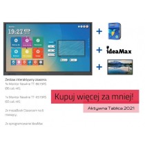 Zestaw interaktywny: monitor Newline TT-8619RS (86 cali, 4K) x1 monitor Newline TT-6519RS (65 cali, 4K) x1 mozaBook Classroom na