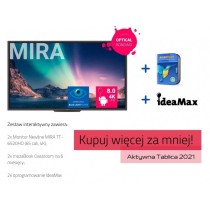 Zestaw interaktywny: monitor Newline MIRA TT-6520HO (65 cali, 4K) x2 mozaBook Classroom na 6 miesięcy x2 oprogramowanie IdeaMax