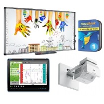 EKOPRACOWNIA - Zestaw 3 - Monitor interaktywny Ideao Hub 24 +  Tablica interaktywna Avtek TT-Board 90 PRO" + Ideao Hub 24" + Pro