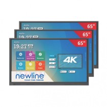 Zestaw interaktywny 17500 PLN 6 / Aktywna tablica 2023 3x monitor Newline TT-6519RS (65 cali, 4K) + 3x MozaBook Classroom na 6 m